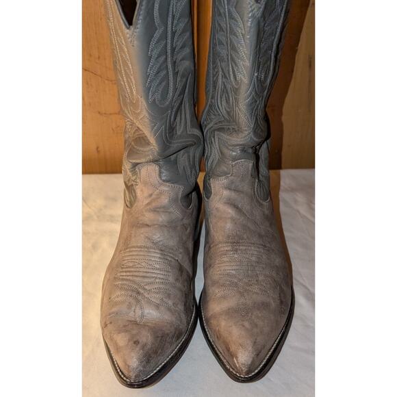 Justin Cowboy Western Boots Leather Size 9.5 D main image 2